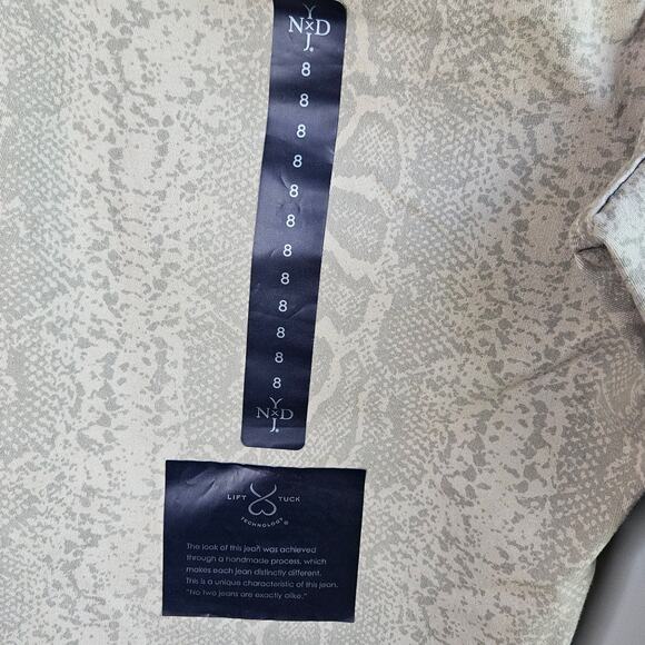 New NYDJ Ankle Original Slimming Fit Stone Snake Print Pant Jeans Size 8 $120 - Picture 7 of 14